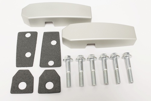 ALUMINIUM WINDSCREEN BRACKET PAIR SILVER