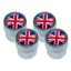 Tampas válvulas pneus alumínio bandeira UK original LR
