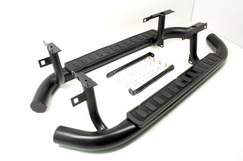 Estribos Defender 90 Fire & Ice (preto)