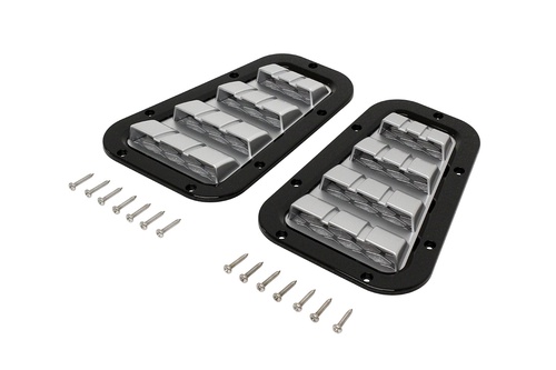 XS BONNET VENT SET BLACK WITH SILVER MES