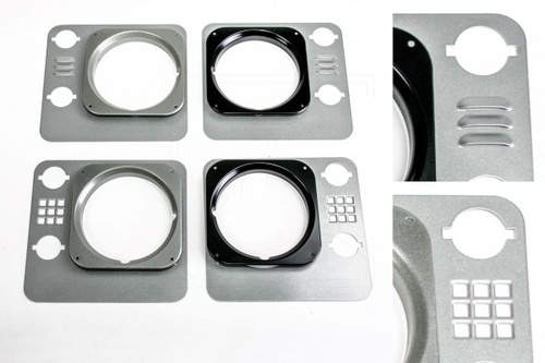 Acabamentos + aros óticas Defender Heritage (alumínio)