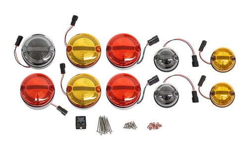 95MM HALO & BAR STYLE LED DEFENDER LIGHT KIT - COLOURED