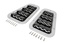 XS BONNET VENT SET SILVER WITH BLACK MES