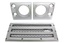 XS FRONT GRILL AND LAMP COVER SET SILVER WITH BLACK MESH