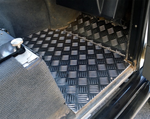 Fundos pés Defender em alumínio (preto)