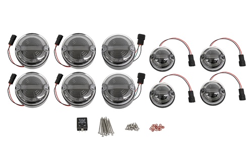 95MM HALO & BAR STYLE LED DEFENDER LIGHT KIT - CLEAR