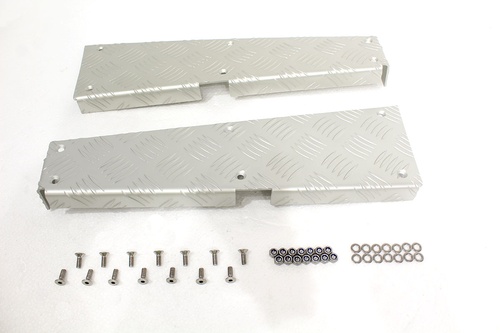 REAR CORNER CHEQUER PLATE KIT - SILVER - DEF 110 PRE-2007