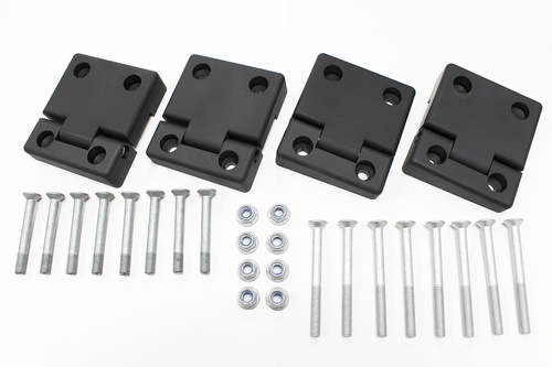 DEFENDER 2ND ROW DOOR HINGES ANODISED BLACK