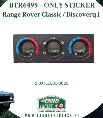 Autocolante sofagem / chaufagem Discovery 1 e Range Rover Classic