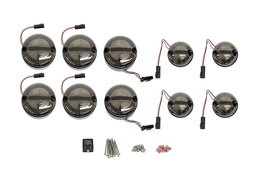 95MM HALO & BAR STYLE LED DEFENDER LIGHT KIT - SMOKED