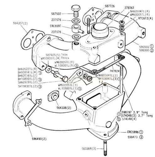 Junta coletor escape Series gasolina 2.25 & 2.5