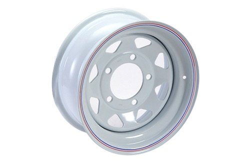 STEEL WHEEL - 8 SPOKE - WHITE