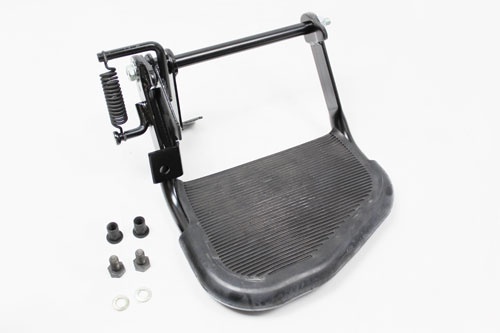 REAR FOLDING STEP - BLACK - RUBBER TOP