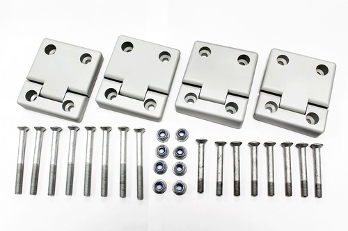 DEFENDER DOOR HINGES 2ND ROW ALUMINIUM