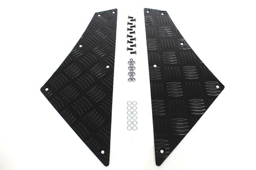 QUADRANT CHEQUER PLATE PAIR - BLACK - 110 DEF S/WAGON ONLY