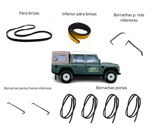 Kit borrachas Defender 110/ 130 Crew Cab Puma