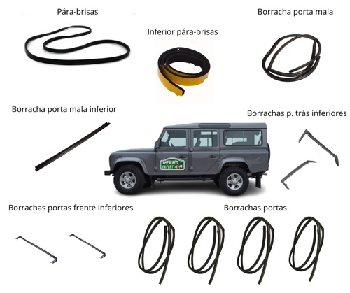 Kit borrachas Defender 110 SW - 5 portas Puma